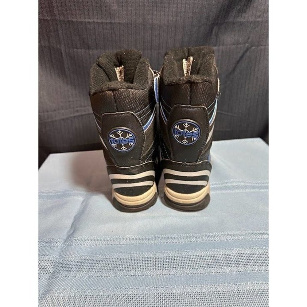 Totes Little Kids Blue and Black Snow Boots Size 12c used no box - Picture 5 of 6